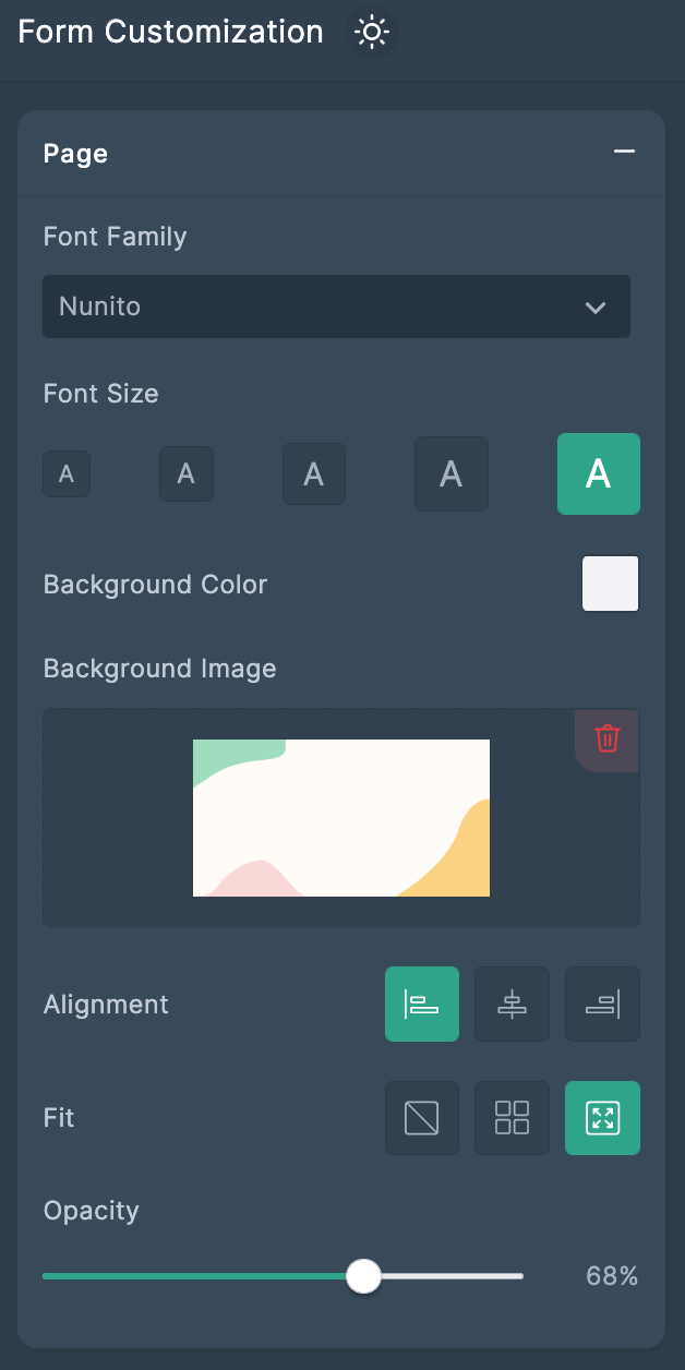 Page Customization